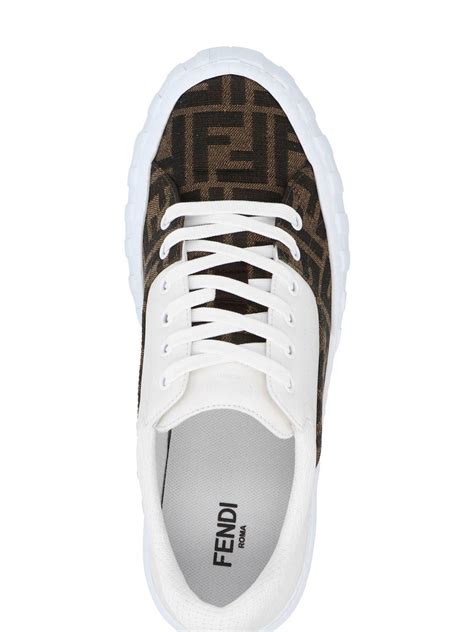 mens white fendi sneakers|Fendi white sneakers women's.